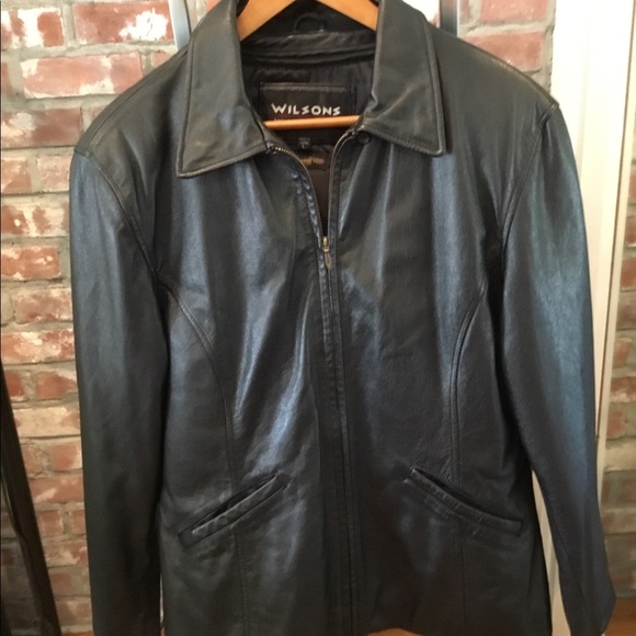 𝅺Wilson leather jacket.w/detachable lining  Sz L - Picture 3 of 8